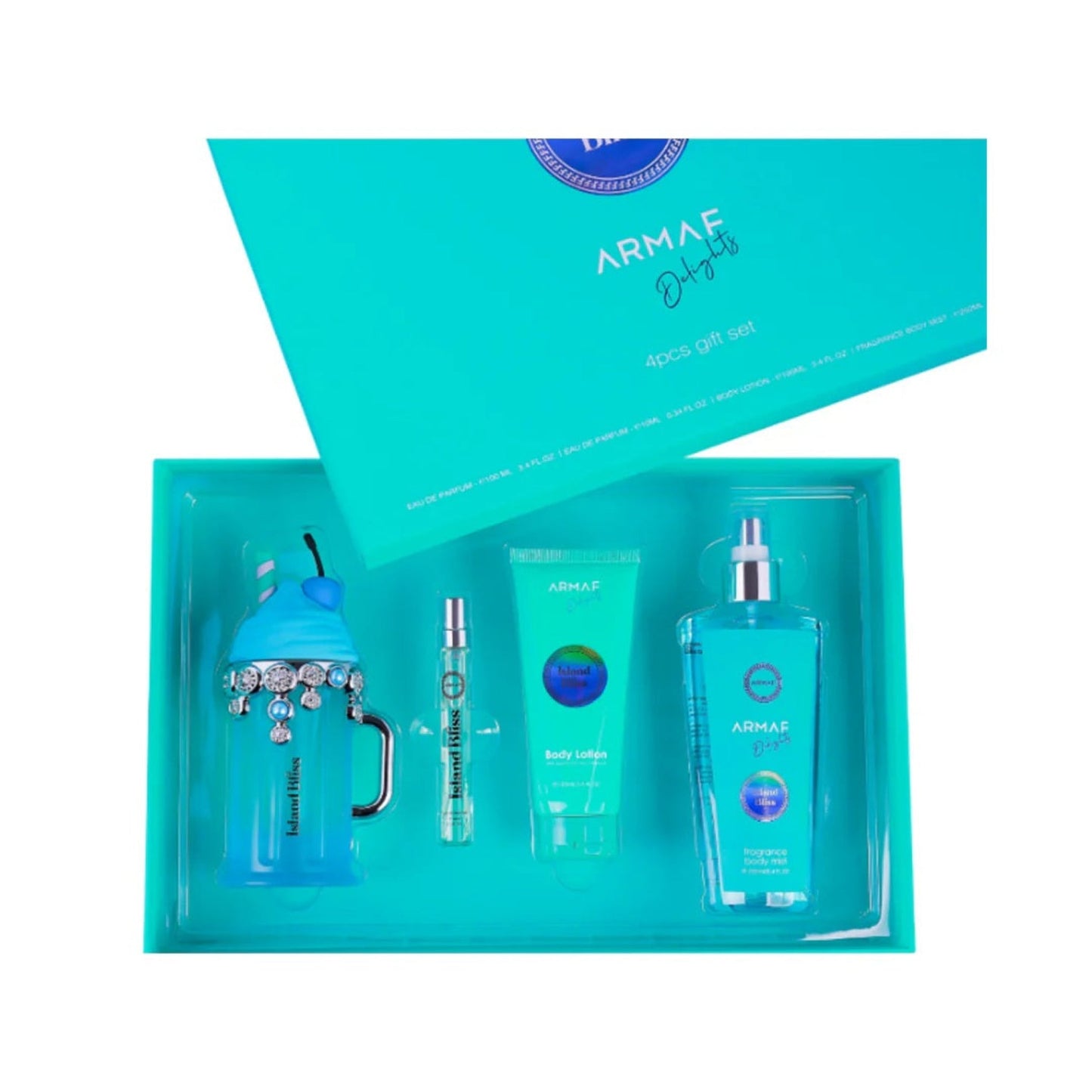 Armaf Island Bliss 4-Piece Set 3.4oz Women EDP Spray by Armaf