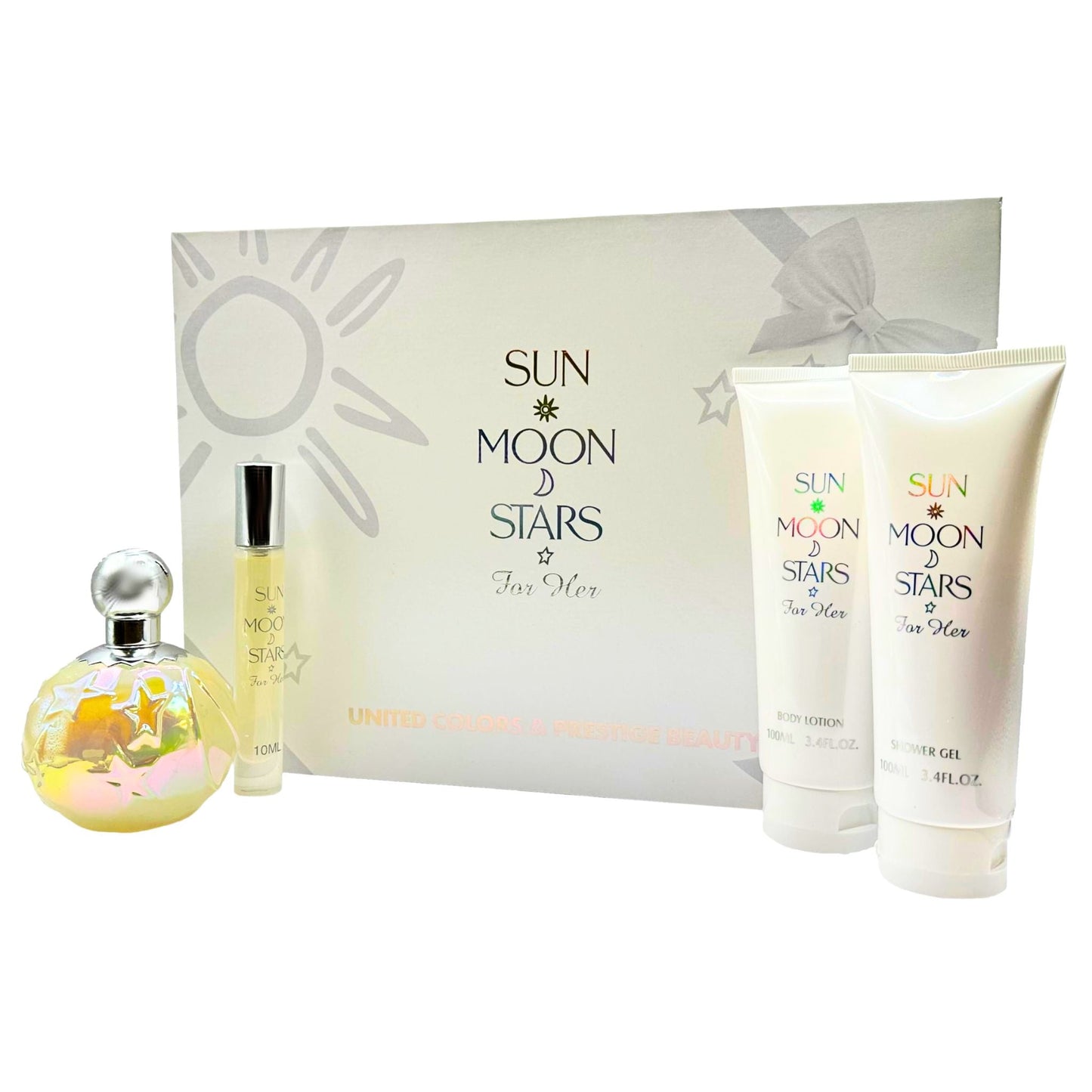 United Colors Sun Moon Star 4-Piece Set 3.4oz Women EDP Spray by United Colors