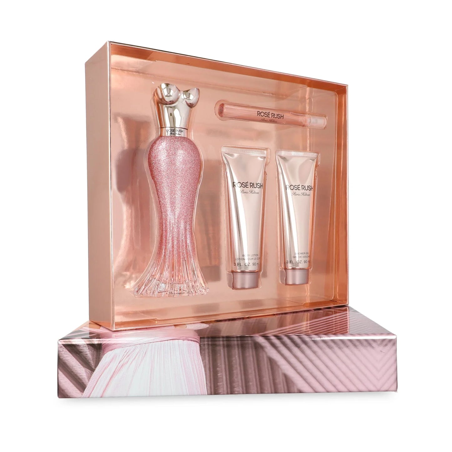 Paris Hilton Rose Rush P.Hilton 4-Piece Set 3.4oz Women EDP Spray by Paris Hilton