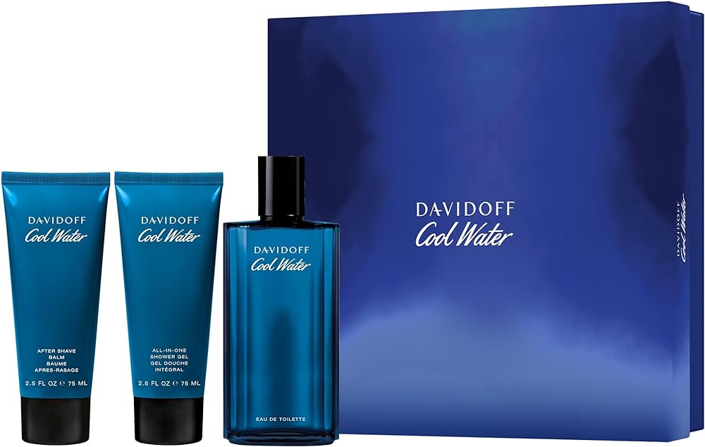 Davidoff Cool Water 3-Piece Set 4.2oz Men EDT Spray by Davidoff