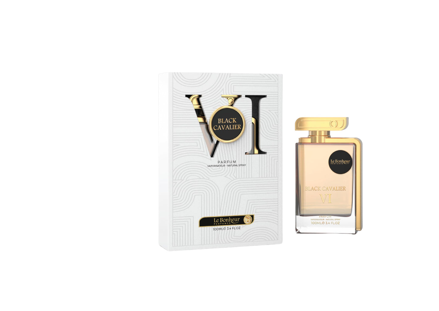 Le Bonheur Black Cavalier VI 3.4oz Men EDP Spray by Le Bonheur