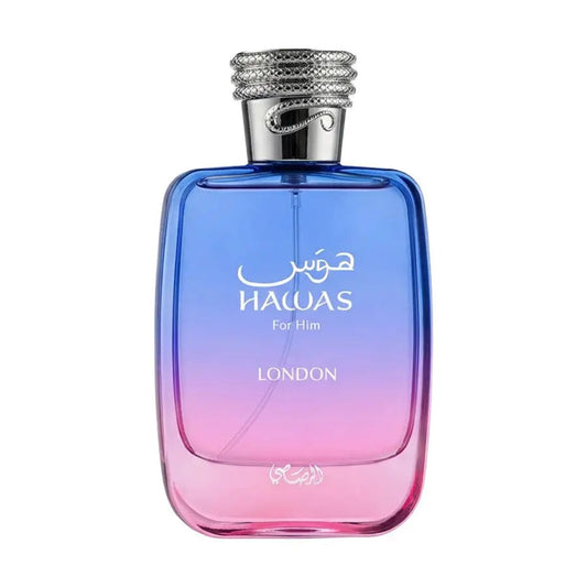 Hawas London Rasasi EDP bottle detail