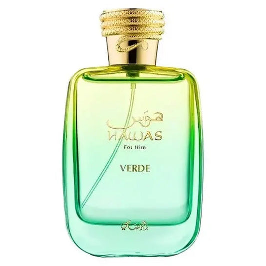 Hawas Verde Rasasi EDP bottle detail