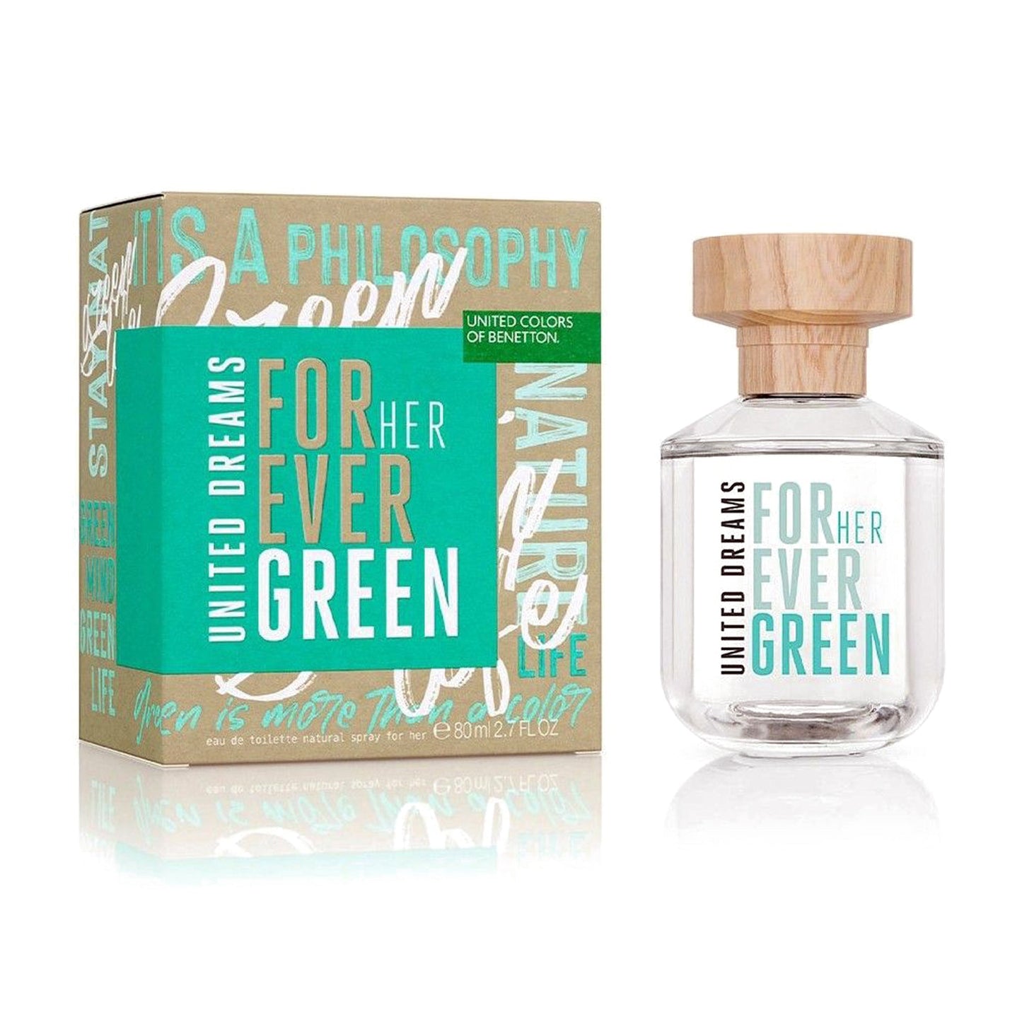 Benetton For Ever Green 2.7oz Women EDT by Benetton