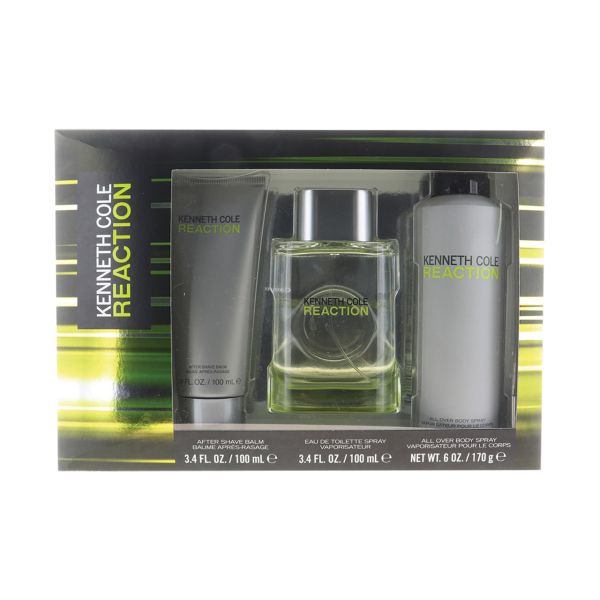 Kenneth Cole Reaction 3-Piece Set 3.4oz Men EDT Spray by Kenneth Cole