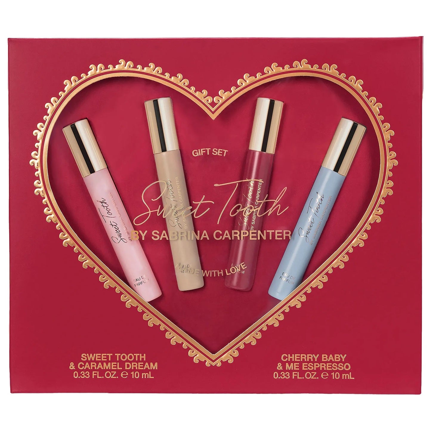 Sabrina Carpenter Sweet Tooth Mini 4-Piece Set 0.33oz Women EDP Spray by Sabrina Carpenter
