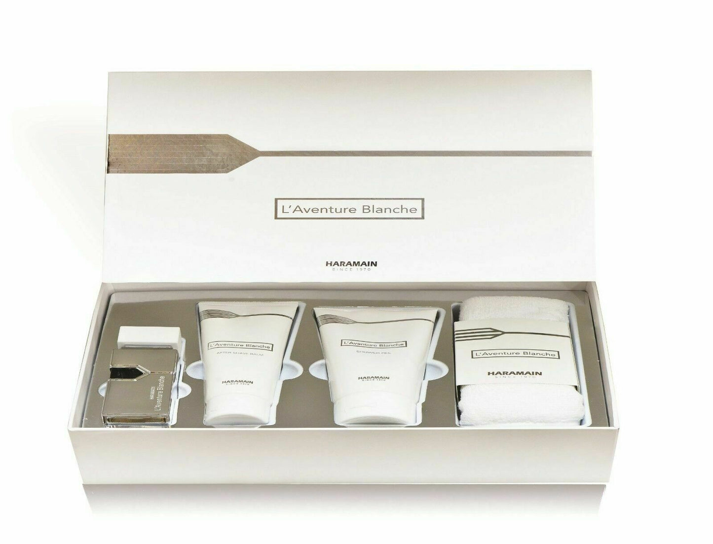 Al Haramain L'aventure Blanche 4-Piece Set 1.0oz Men EDP Spray by Al Haramain