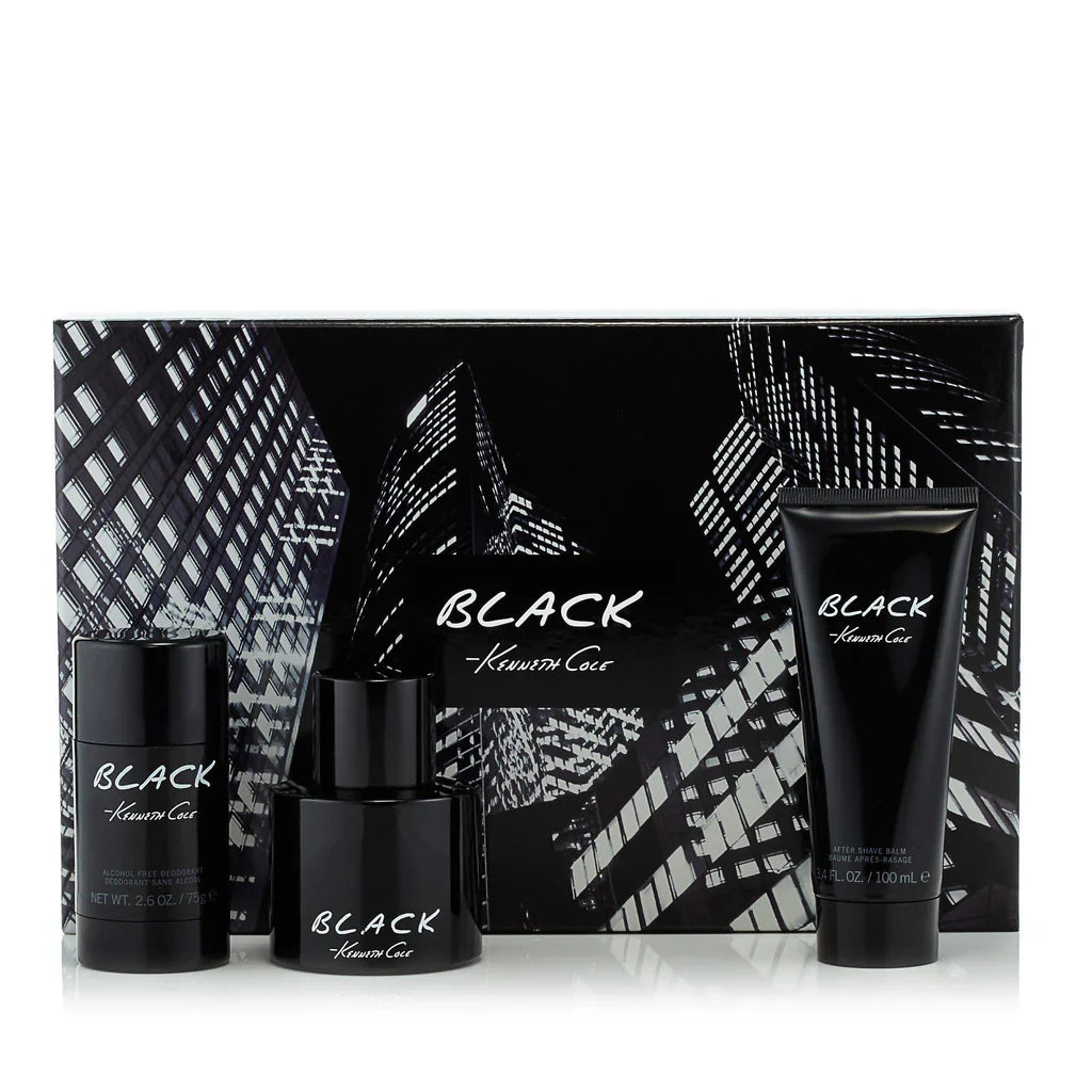 Kenneth Cole Black 4-Piece Set 3.4oz Men EDT Spray by Kenneth Cole