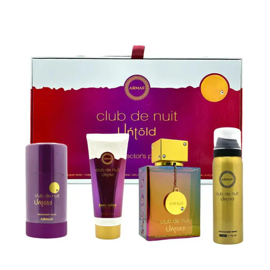 Untold Set by Club De Nuit Unisex 4pc 3.6oz EDP fragrance set