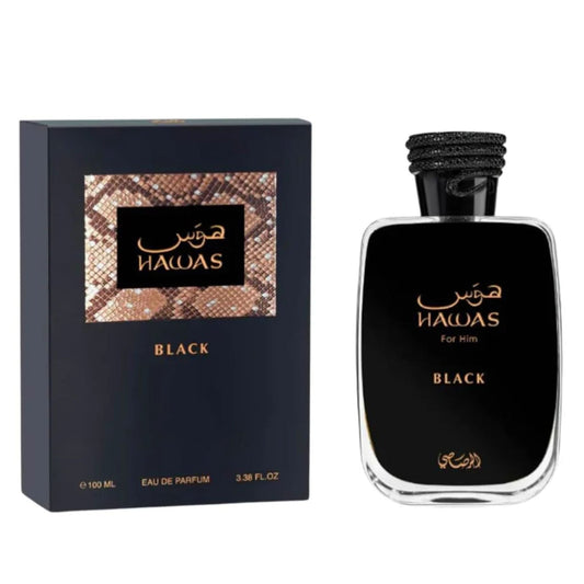 Rasasi Hawas Black 3.4oz Men EDP Spray by Rasasi