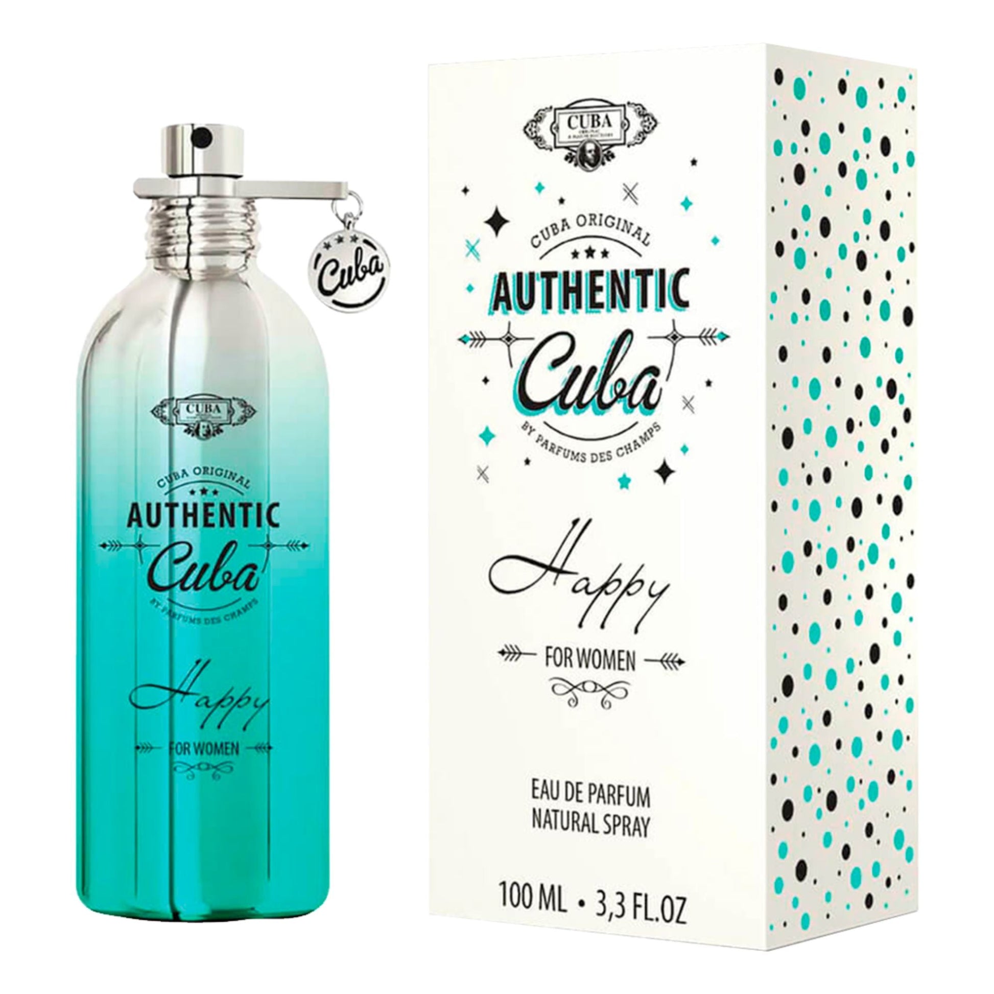 Cuba Authentic Happy 3.3oz Women EDP by Cuba