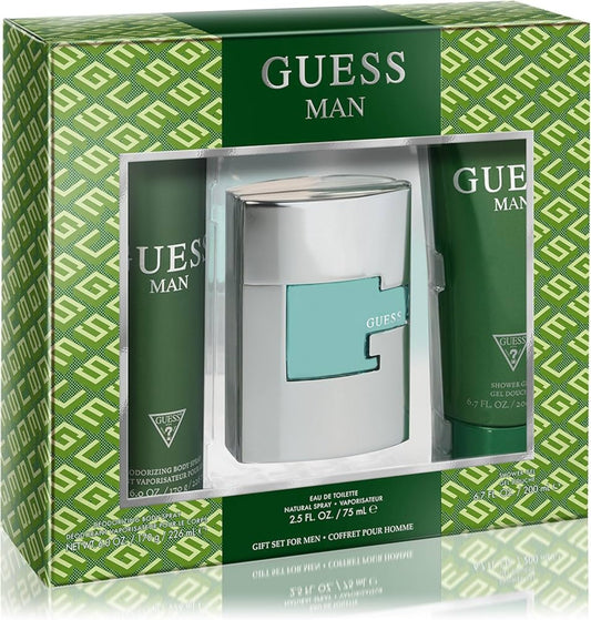 Guess Man 3-Piece Set 3.4oz Men EDT Spray by Guess