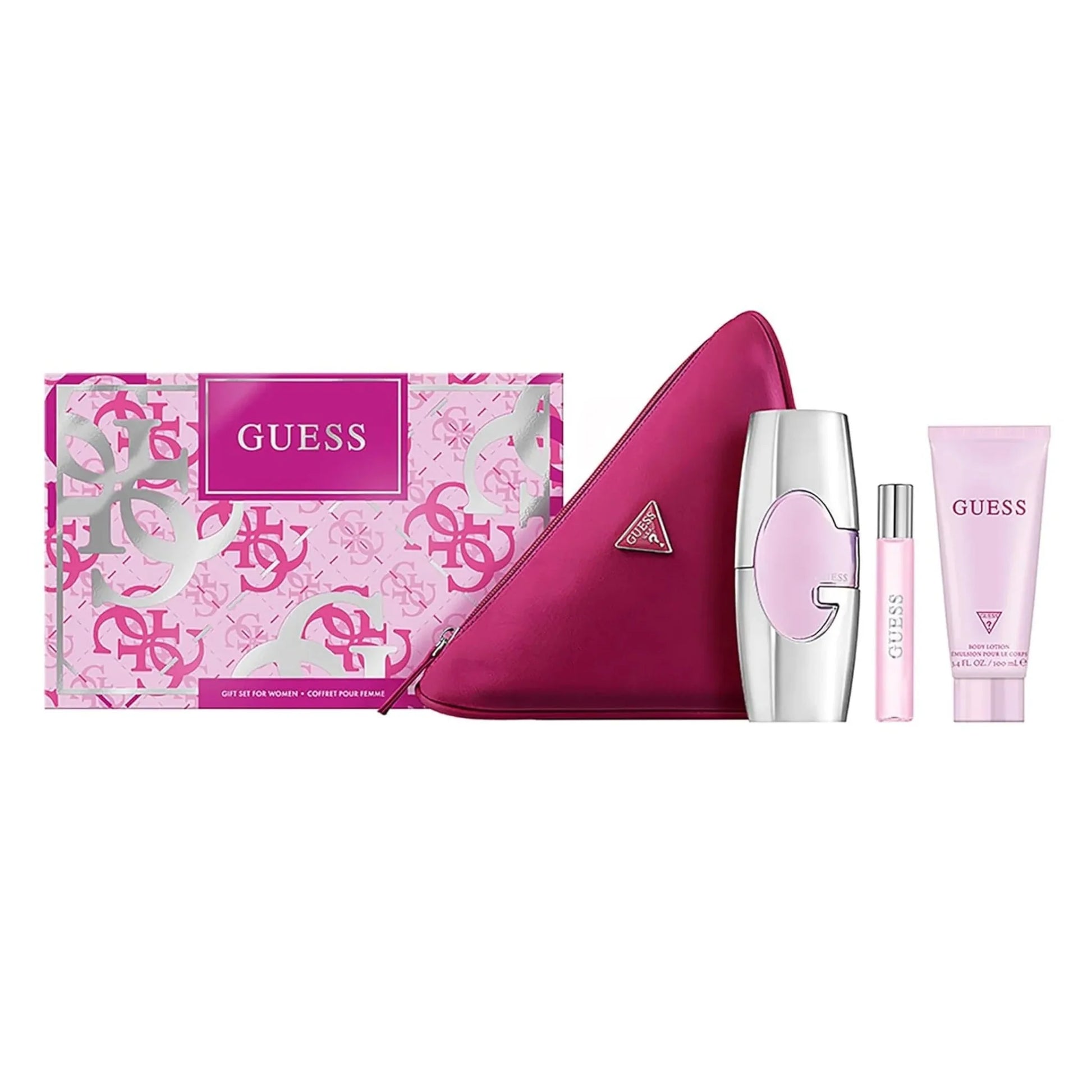 Guess Pink 4-Piece Set 2.5oz Women EDP Spray by Guess
