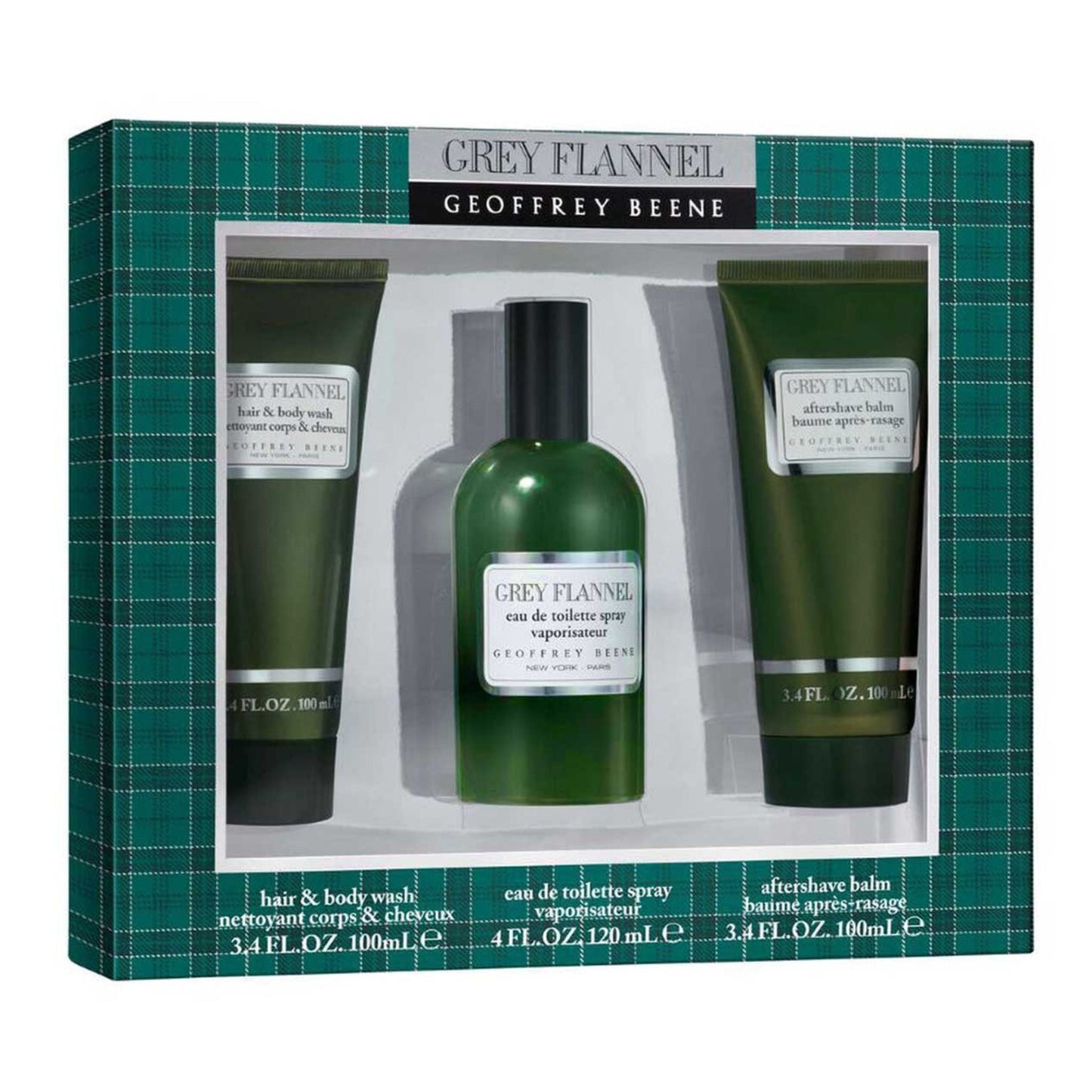 Grey Flannel 3-Piece Set 4.0oz Men EDT Spray by Geoffrey Beene