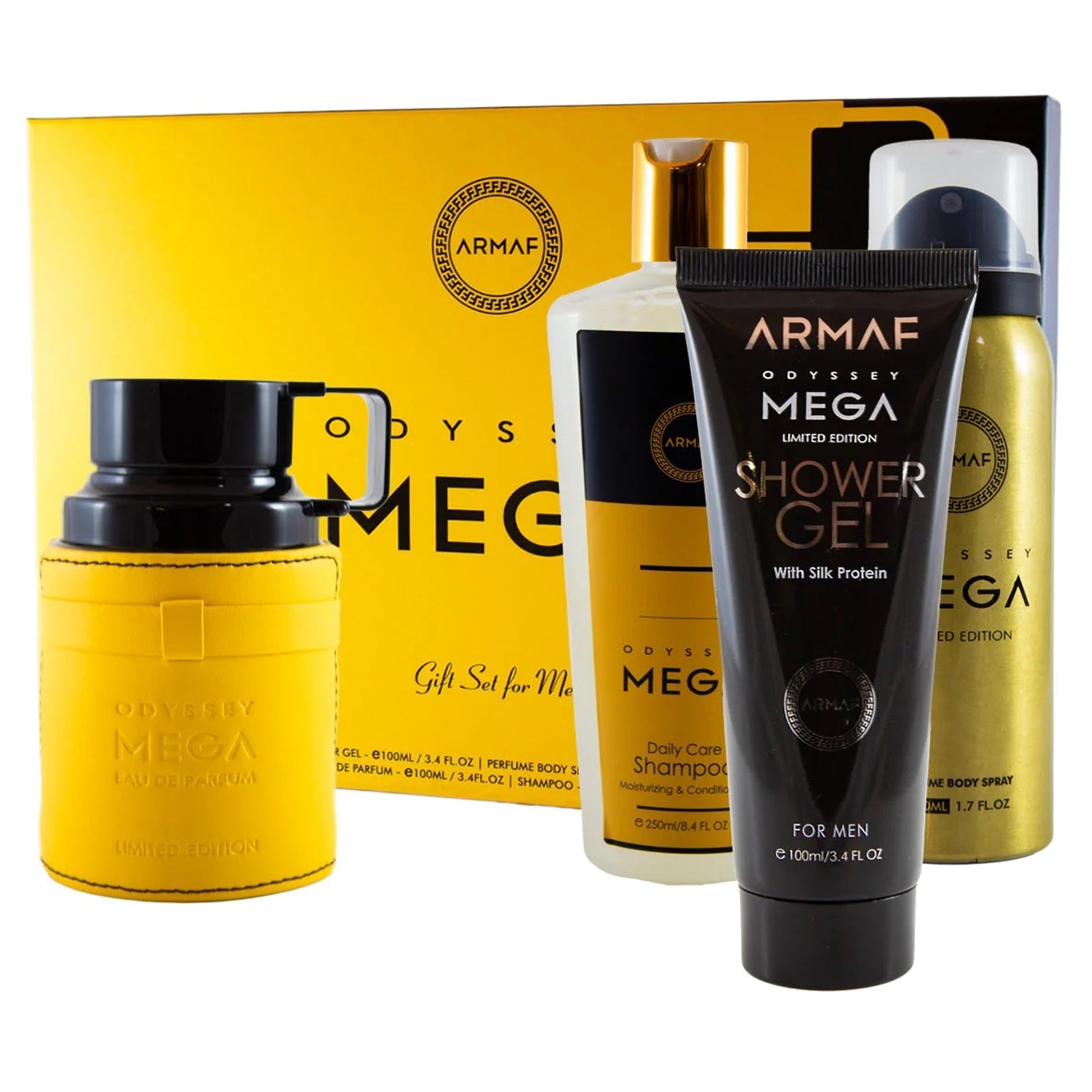 Armaf Odyssey Mega 4-Piece Set 3.4oz Men EDP Spray by Armaf