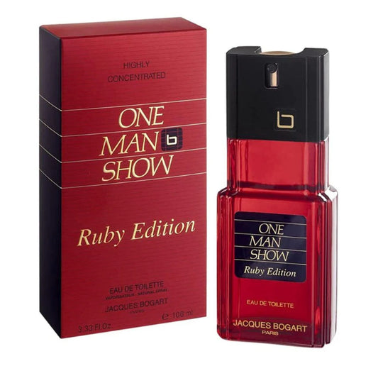 One Man Show Ruby 3.3oz Men EDT Spray by Jacques Bogart