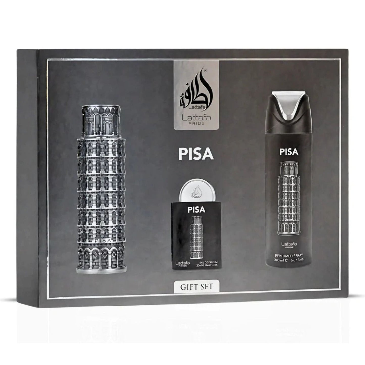 Lattafa Pisa 3-Piece Set 3.4oz Unisex EDP Spray by Lattafa
