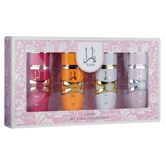 Lattafa Yara Mini 4-Piece Set 0.84oz Women EDP Spray by Lattafa