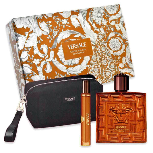 Versace Eros Najim Parfum 3-Piece Set 3.4oz Men EDP Spray by Versace
