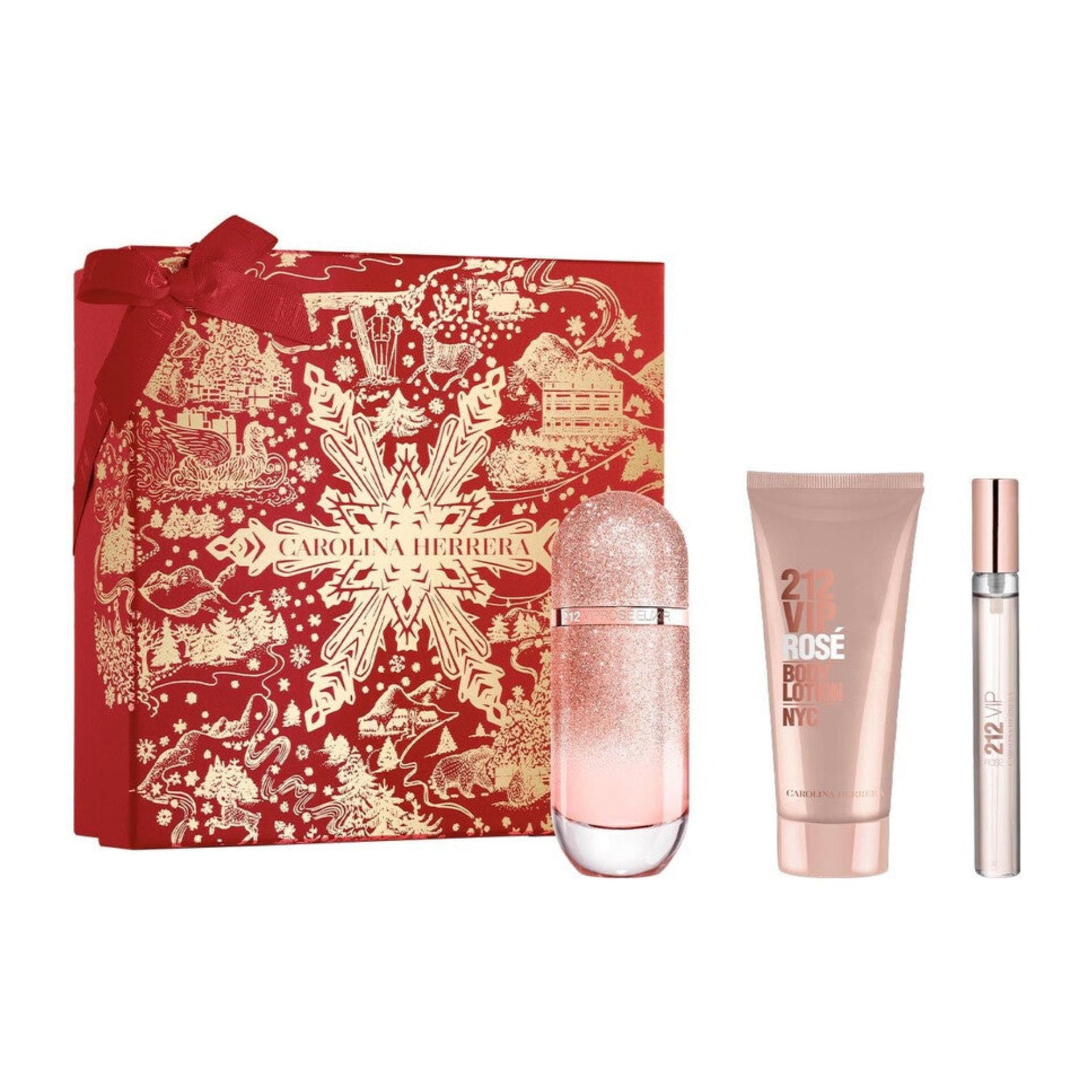 Carolina Herrera 212 Vip Rose Elixir 3-Piece Set 2.7oz EDP Spray by Carolina Herrera