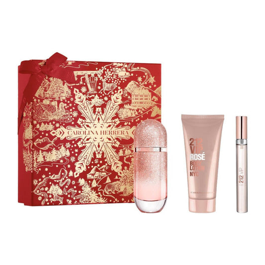 Carolina Herrera 212 Vip Rose Elixir 3-Piece Set 2.7oz EDP Spray by Carolina Herrera