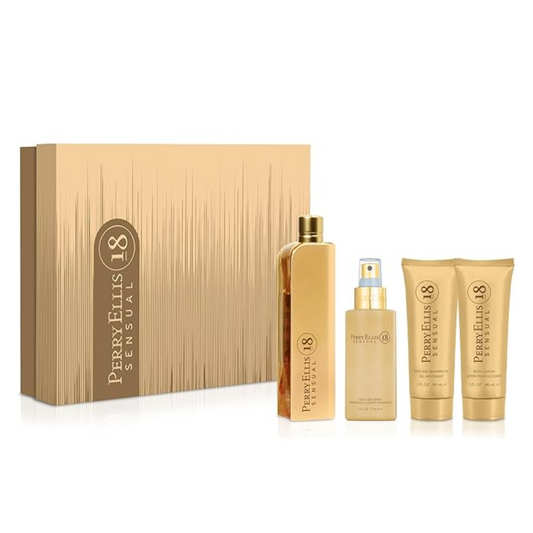 Perry Ellis 18 Sensual 4-Piece Set 3.4oz Women EDT Spray by Perry Ellis