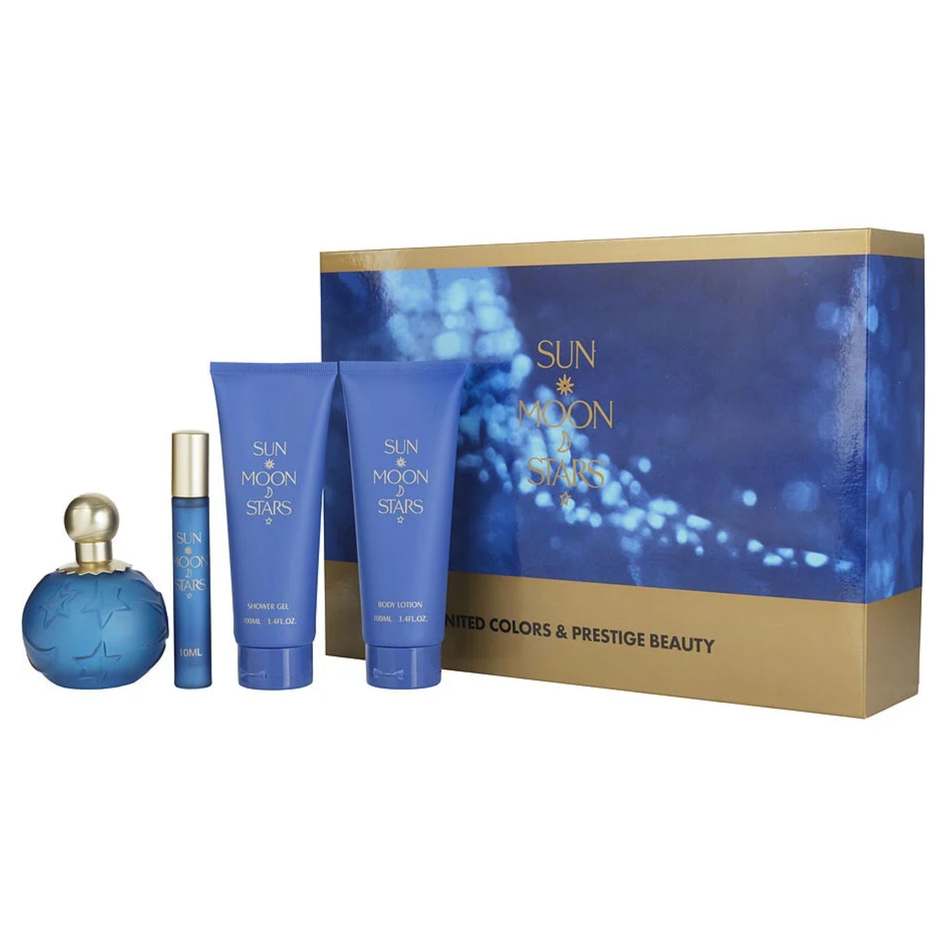United Colors Sun Moon Star 4-Piece Set 3.4oz Women EDT Spray by United Colors