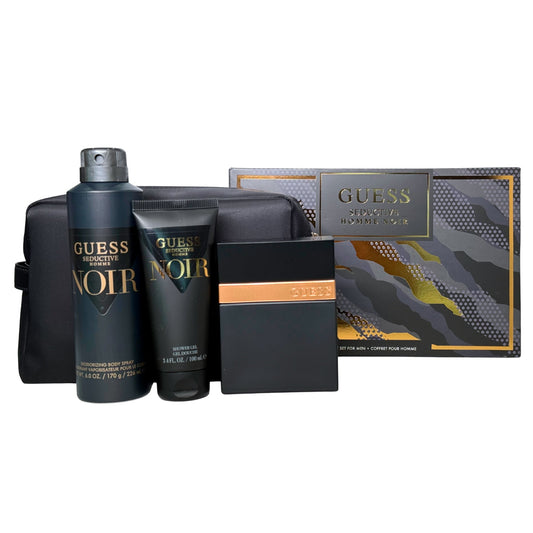 Guess Seductive Noir 4-Piece Set 3.4oz EDT Men Spray by Guess