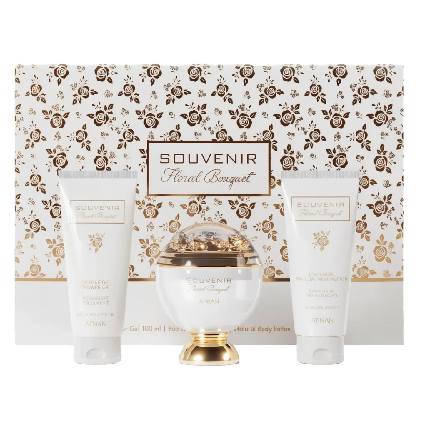 Afnan Souvenir Floral Bouquet 3-Piece Set 3.4oz Women EDP Spray by Afnan
