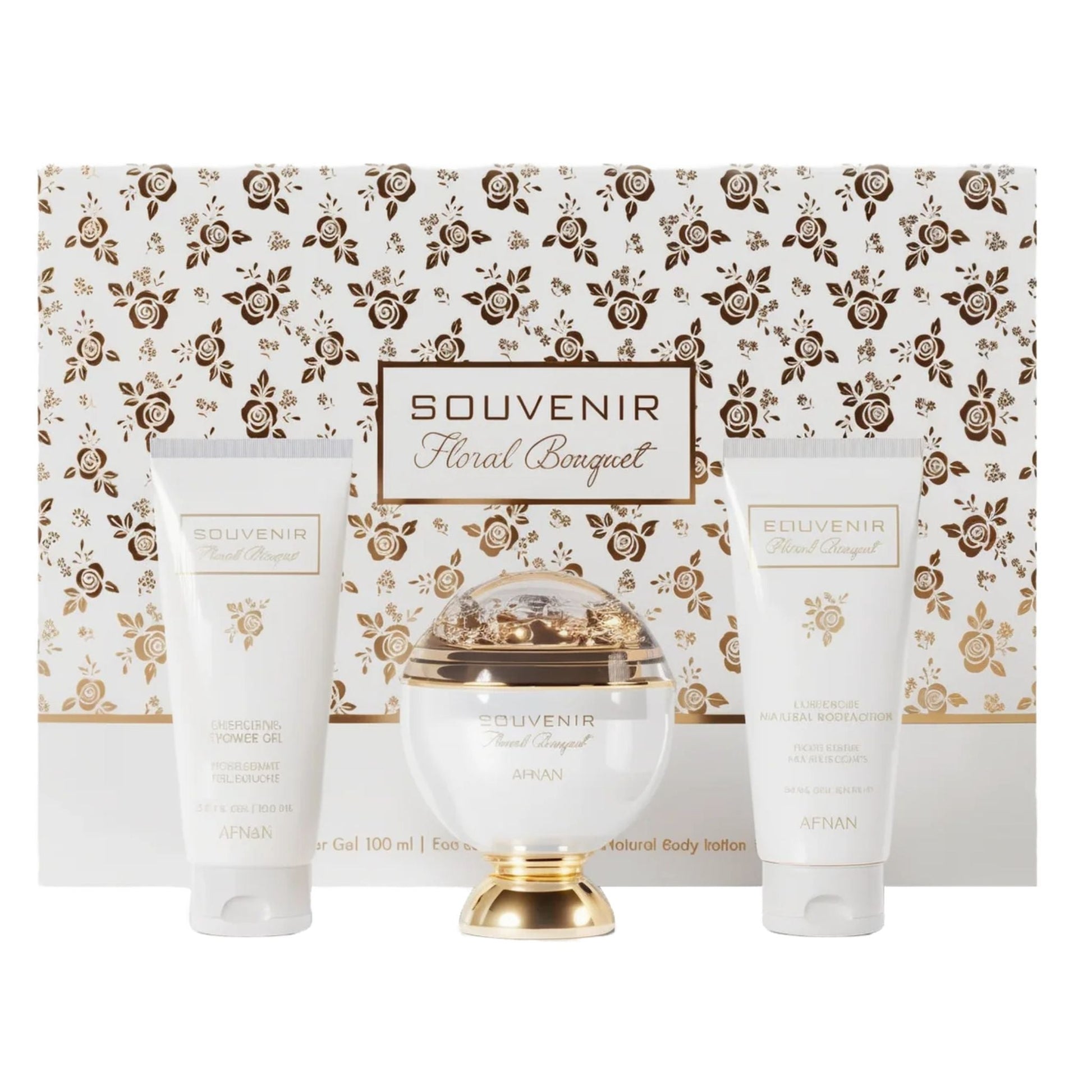 Afnan Souvenir Floral Bouquet 3-Piece Set 3.4oz Women EDP Spray by Afnan