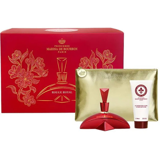 Marina De Bourbon Rouge Royal 3-Piece Set 3.4oz Women EDP Spray by Marina De Bourbon