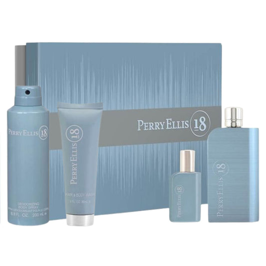 Perry Ellis 18 4-Piece Set 3.4oz Men EDT Spray by Perry Ellis