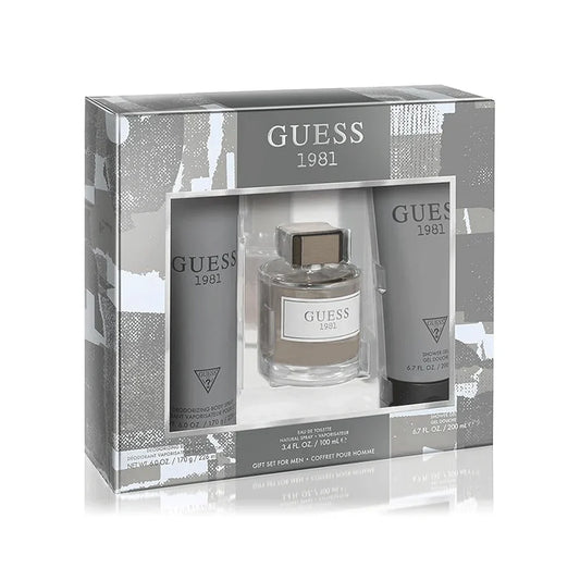 Guess 1981 3-Piece Set 3.4oz Men EDT Spray by Guess