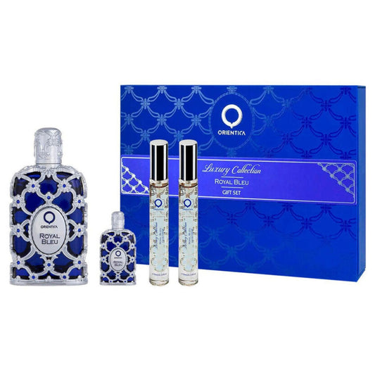 Orientica Royal Bleu 4-Piece Set 2.7oz Men EDP Spray by Orientica