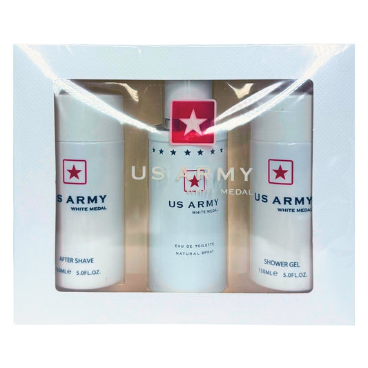 Revolution Parfums Us Army White 3-Piece Set 3.4oz Men EDT Spray by Revolution Parfums