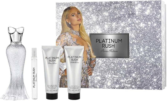 Paris Hilton Platinum Rush 4-Piece Set 3.4oz Women EDP Spray by Paris Hilton