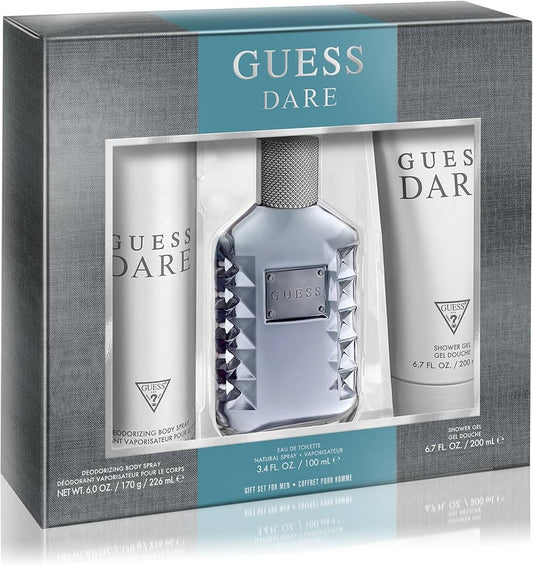 Guess Dare 3-Piece Set 3.4oz Men EDT Spray by Guess