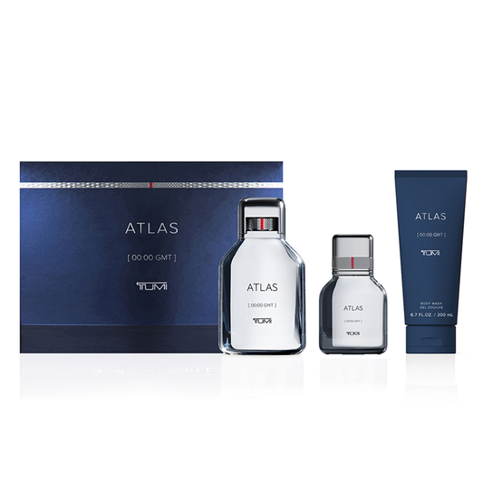 Tumi Atlas 3-Piece Set 3.4oz Men EDP Spray by Tumi