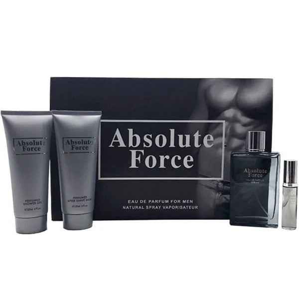 Absolute Force 4-Piece Set 3.4oz Men EDP Spray by Geparlys