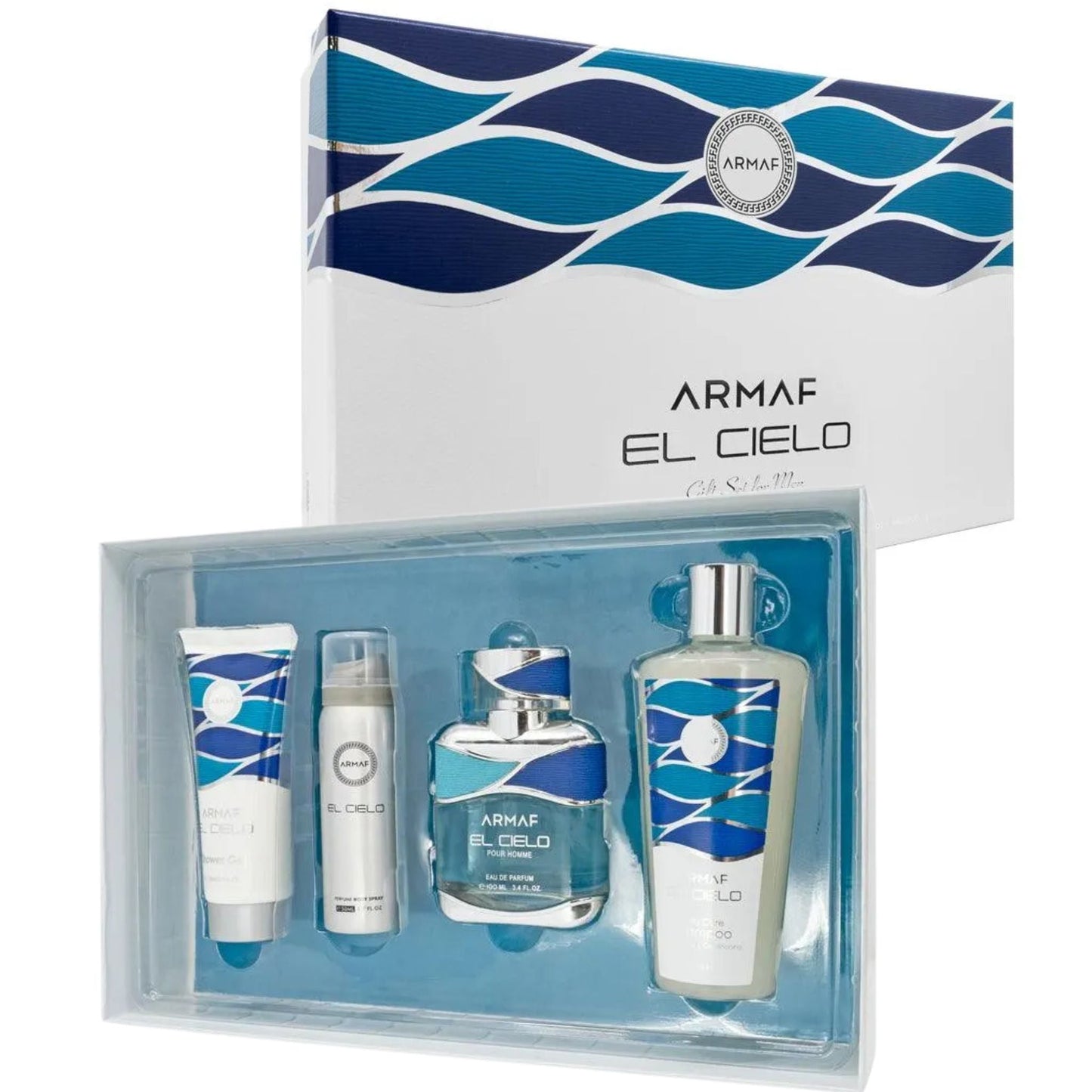 El Cielo 4-Piece Set 3.4oz Men EDP Spray by Armaf