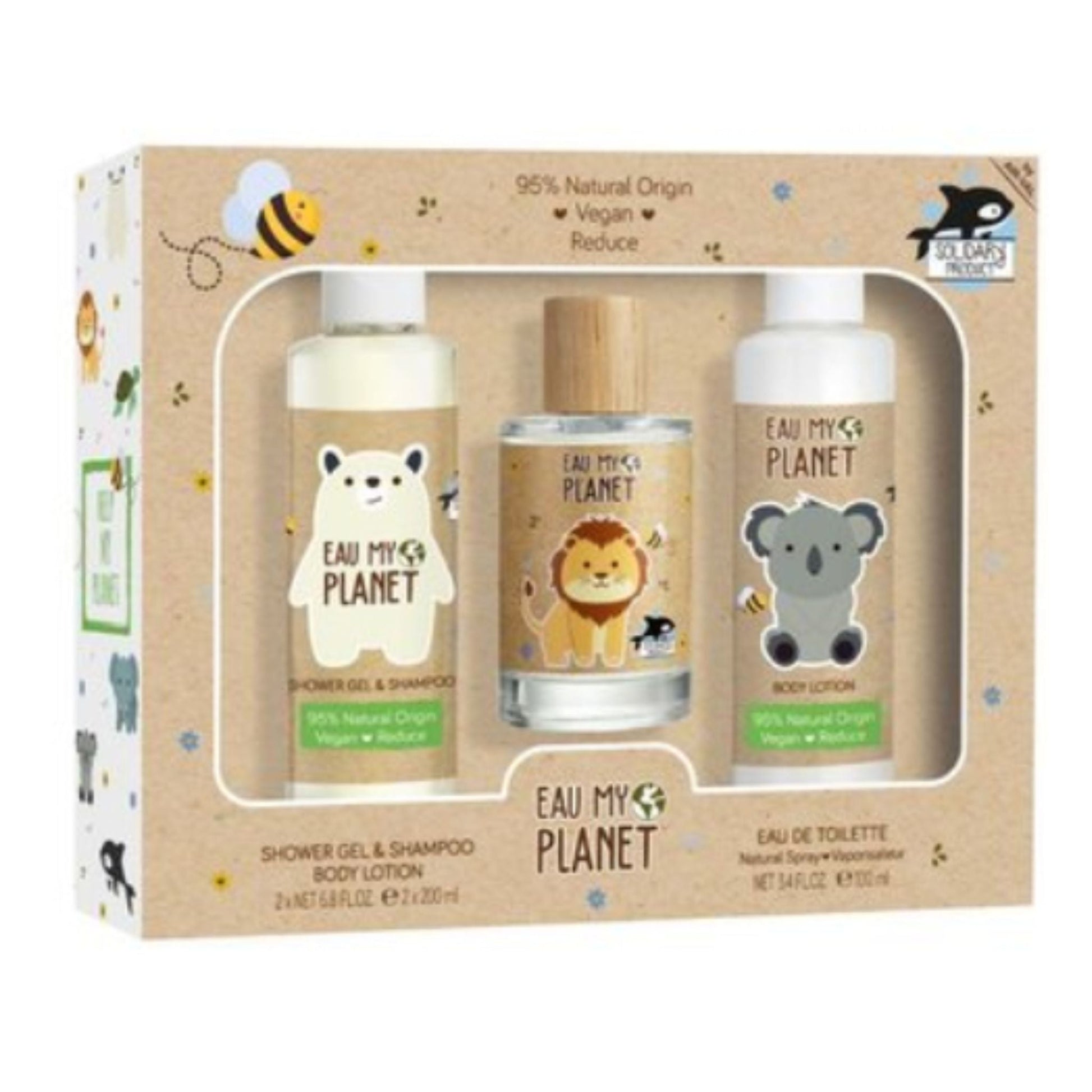 Eau My Planet 3-Piece Set 3.4oz Kids EDT Spray by Air Val