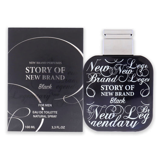 New Brand Story Of Black 3.3oz Men EDT Spray by New Brand