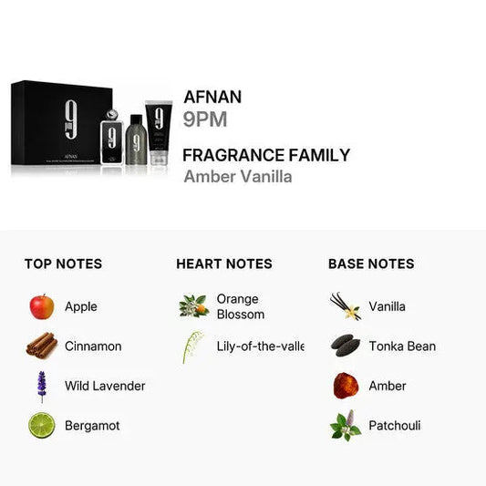 9PM by Afnan Men 3pc Set EDP Spray