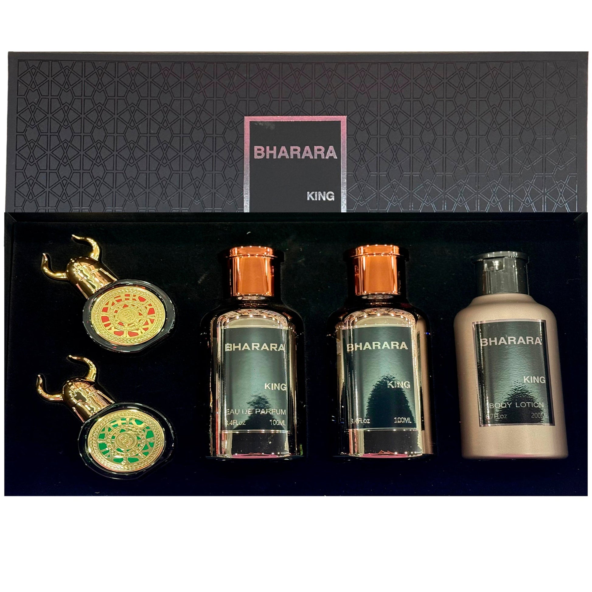 Bharara King 5-Piece Set 3.4oz Men EDP Spray by Bharara
