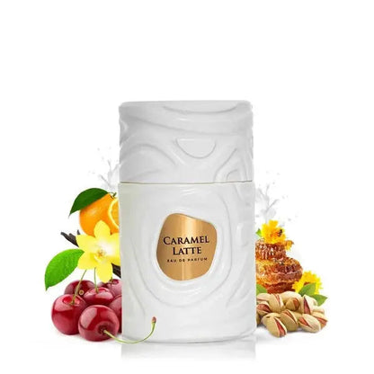 Caramel Latte by Le Bonheur EDP bottle detail
