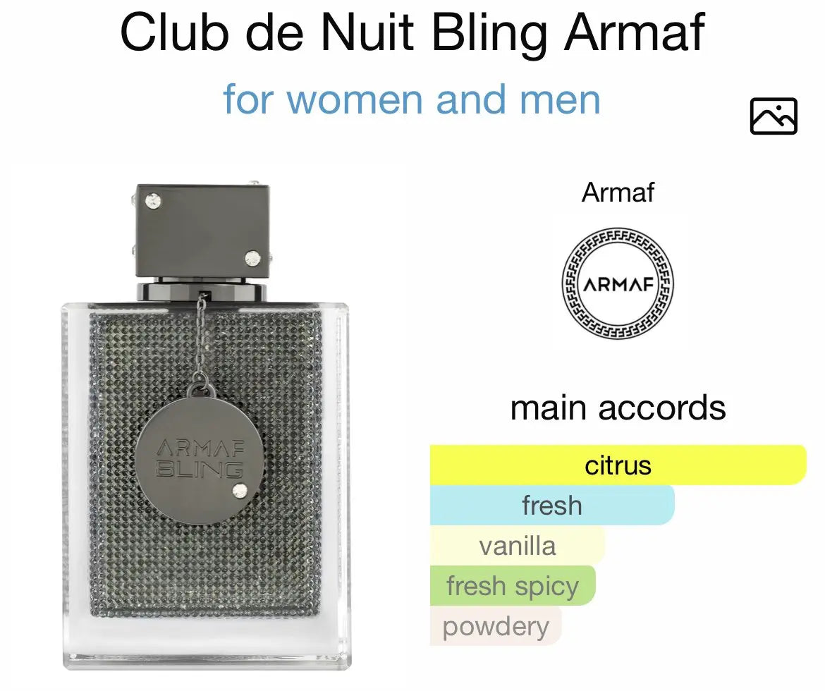Club De Nuit Bling Armaf modern fragrance for men
