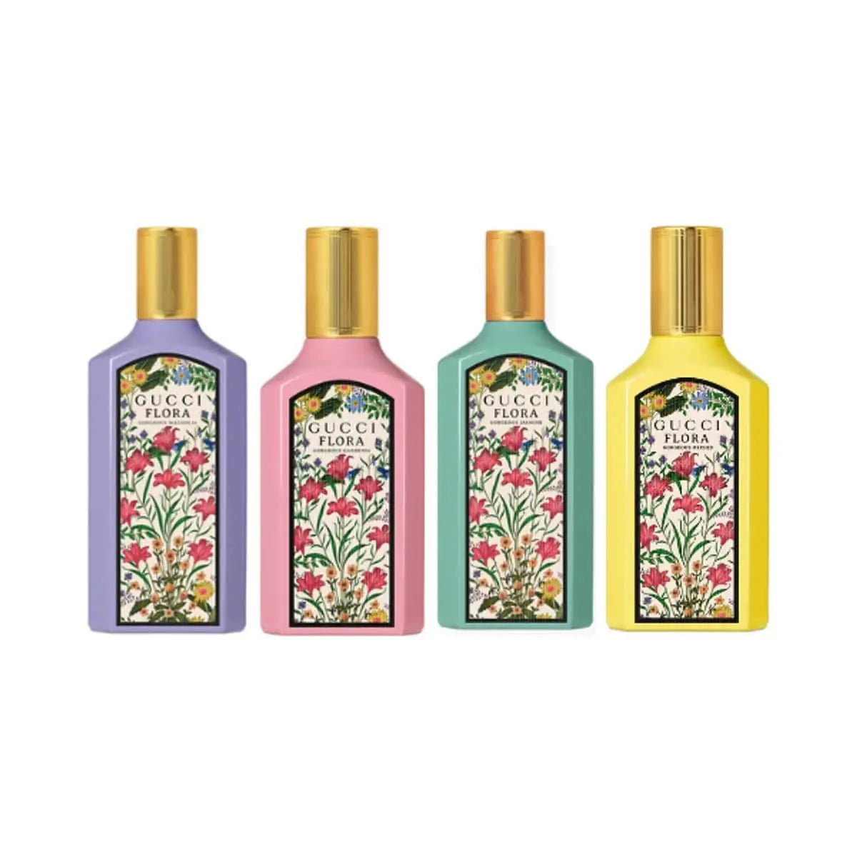 Gucci Flora mini bottles EDP set detail