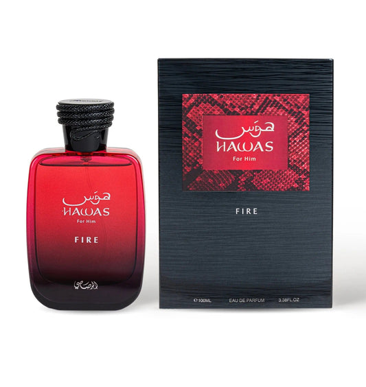 Hawas Fire By Rasasi Unisex Eau de Parfum 3.4oz