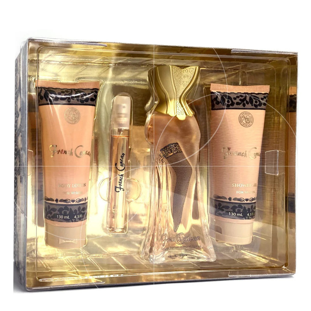 New Brand French Can Can 4-Piece Set 3.3oz Women EDP Spray by New Brand