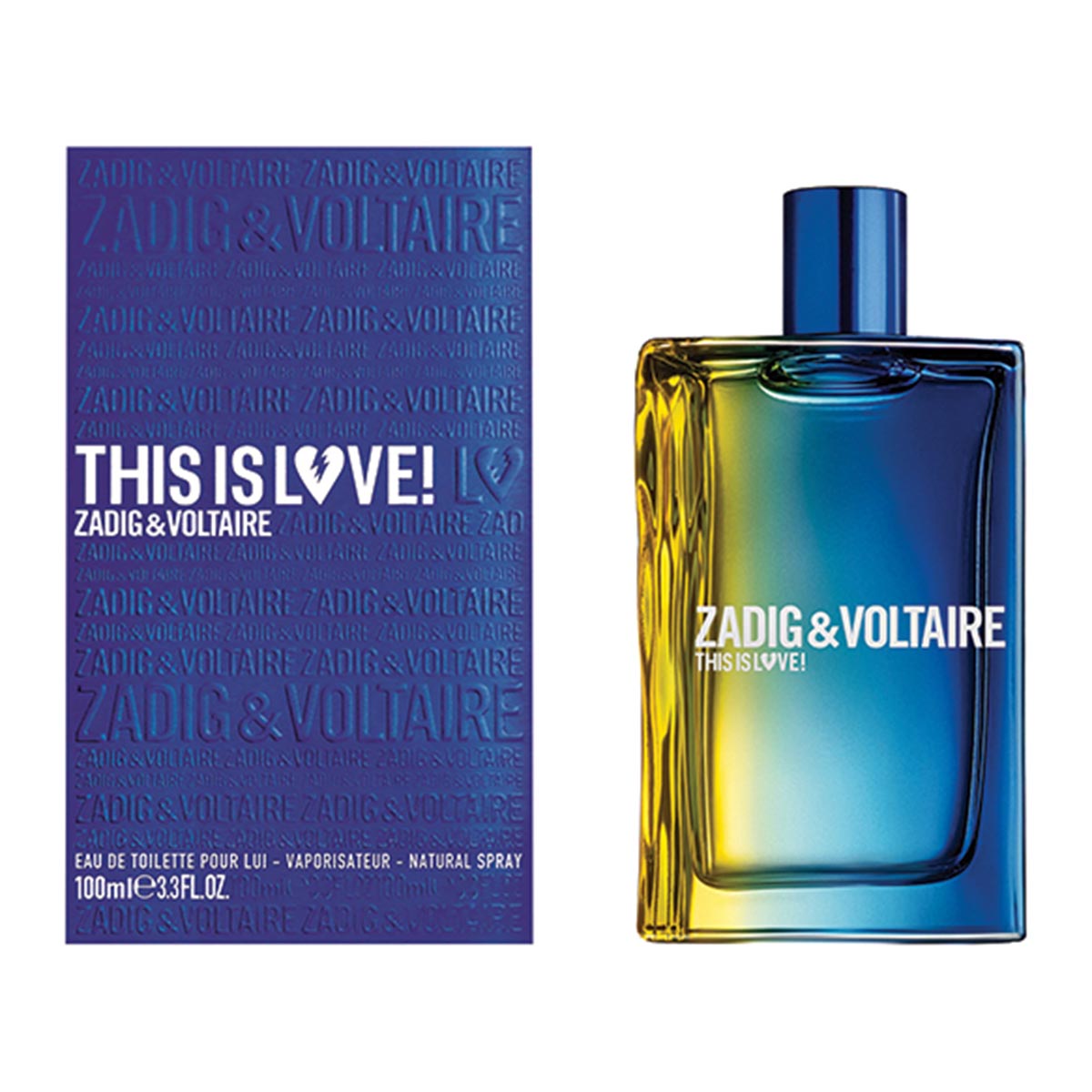 Zadig & Voltaire This Is Love 3.3oz Men EDT Spray by Zadig & Voltaire